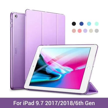 Красочный чехол для iPad 9,7 дюйма 2018, Ультратонкий Чехол из Искусственной Кожи с функцией Автоматического отключения для iPad 9,7 2017 и 2018 6-го поколения
