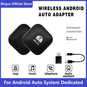 2023 Birgus Wireless Andriod Автоматический Адаптер Для Подключения к беспроводной сети Andriod Auto Dongle USB Tpyc OTG Конвертер для IOS Android