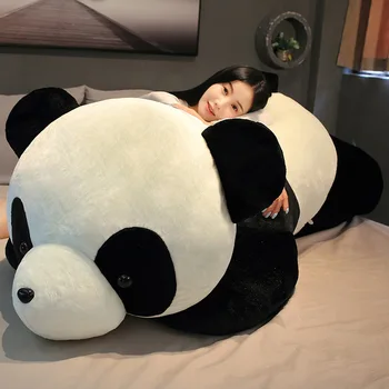 панда национальное достояние Simulation Love National Treasure Panda Doll Plush Toy Girl Sleeping Pillow Gift Mat Home Plush Mat