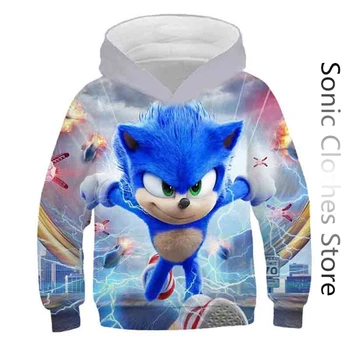 Детская одежда с капюшоном Super Sonic, Осенняя мода Для мальчиков, Толстовки Sonic the Hedgehog с длинным рукавом, Крутые топы, Одежда для девочек
