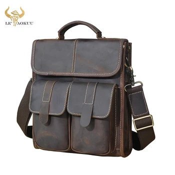 Мужская дизайнерская сумка для путешествий из натуральной кожи, модная сумка через плечо, 10 