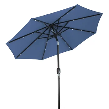 7 'Солнечный светодиодный зонт для патио от торговой марки Innovations (синий)