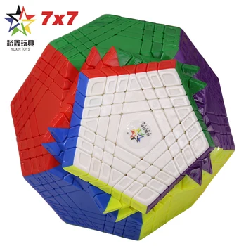 YuXin TeraMinx 7x7 HuangLong Megamin Cube Высокоуровневая Головоломка Cubo Magicos Без Наклеек Megaminxeds Multi Dodecahedron Professional