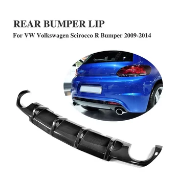 Диффузор для губ заднего бампера из углеродного волокна/FRP, спойлер для бампера VW Volkswagen Scirocco R 2009-2016