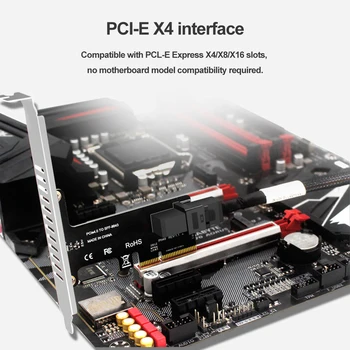 Плата расширения PCI E для SFF-8643 PCI-EX4/X8/X16 PCIE X4 для SFF8643 Адаптер твердотельного накопителя PCIE для U2